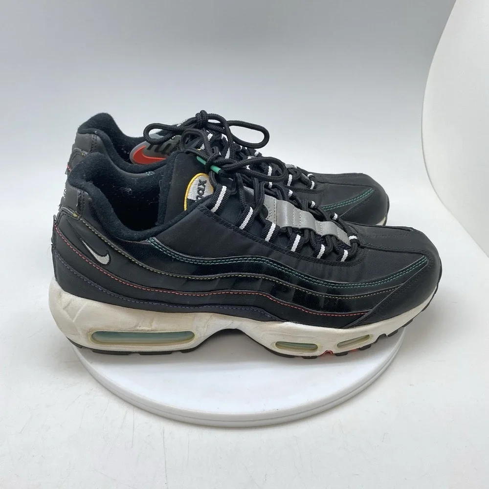 Nike Sneakers Mens 10.5 Air Max 95 Se Windbreaker Black AJ2018-023 Casual Shoes